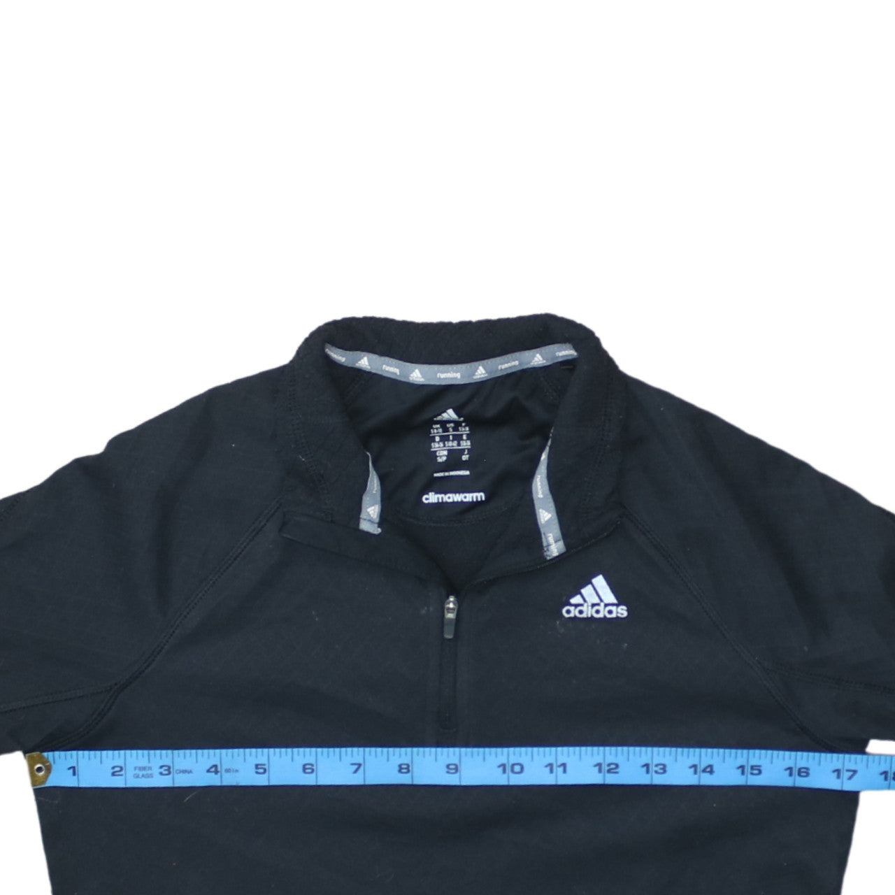 Adidas Women Black 1/2 Zip ClimaWarm Running Sweatshirt UK 8-10