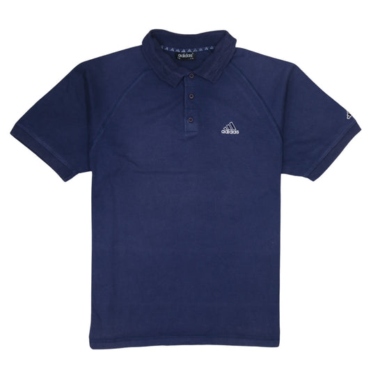 Adidas Men's Blue Short Sleeve Polo Shirt Size L Regular Fit