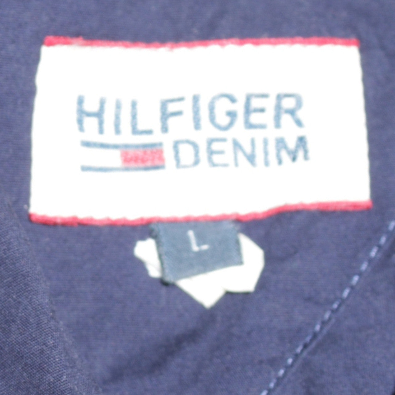 Hilfiger Denim Men's Blue Long Sleeve Button-Up Cotton Shirt L