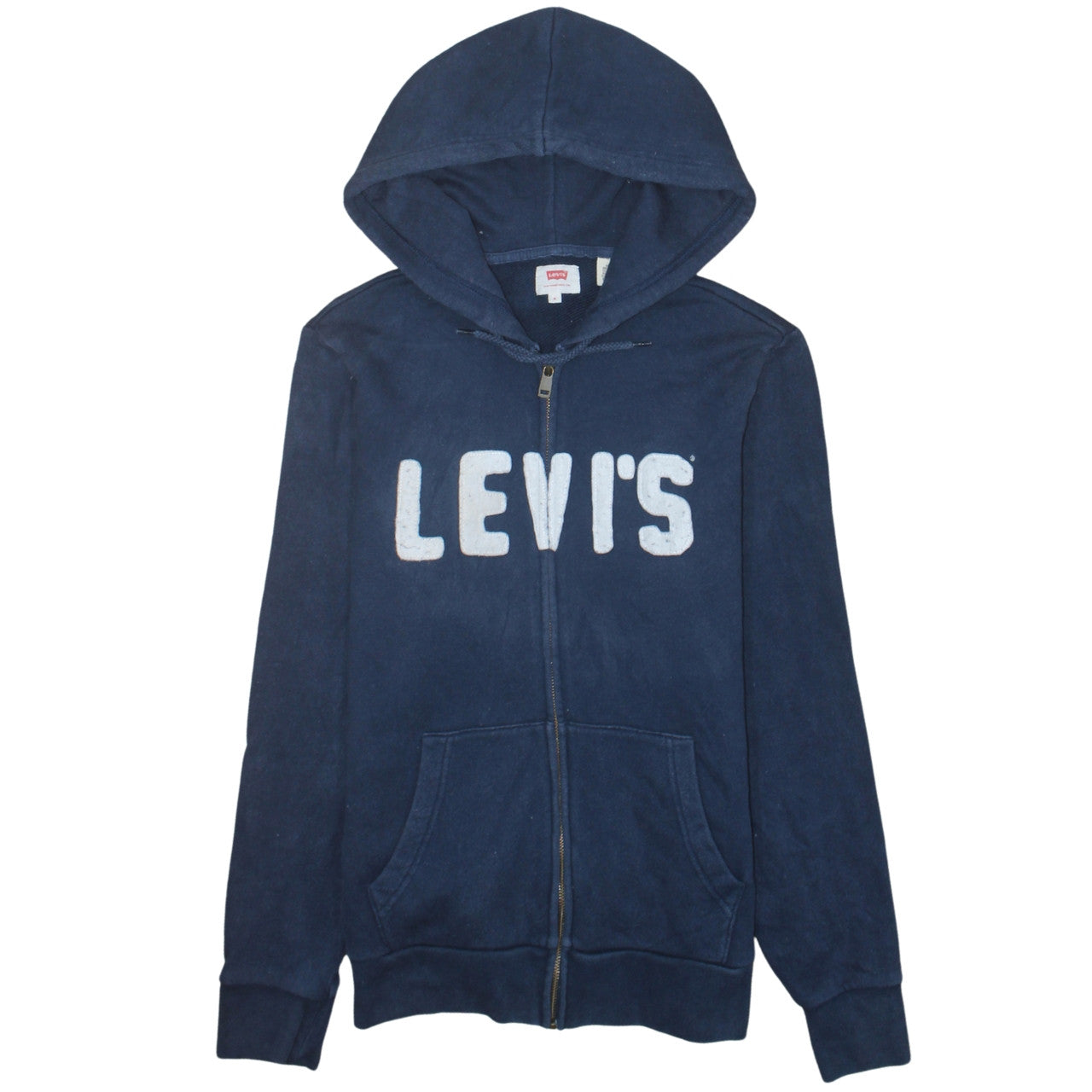 Levi's Men's Blue Full Zip Logo Hoodie Size S Fleece Sweatshirt