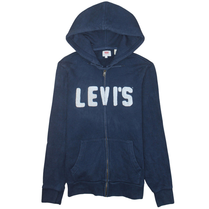 Levi's Men's Blue Full Zip Logo Hoodie Size S Fleece Sweatshirt
