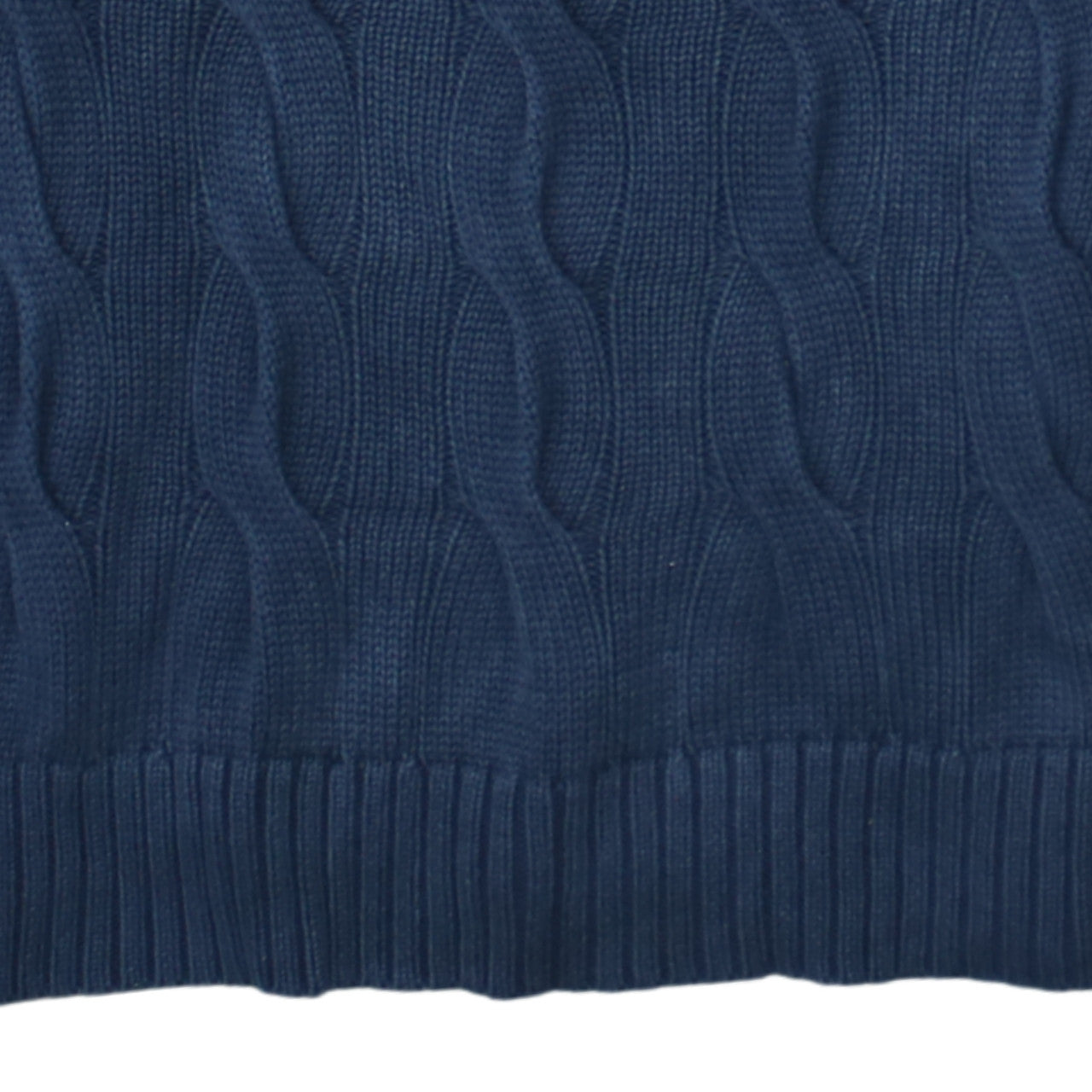 Polo Ralph Lauren Men's Blue Cable-Knit Cotton Jumper M