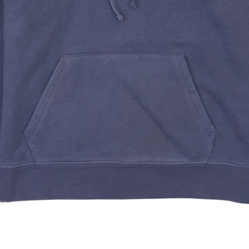 FILA Womens Blue Pullover Hoodie Medium Cotton Blend Drawstring Casual