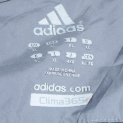 Adidas Mens Black XL ClimaProof Windbreaker Jacket