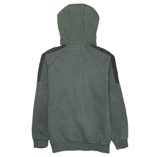 Adidas Boys Green Full Zip Hoodie Sweatshirt 13-14 Years L Gym Casual
