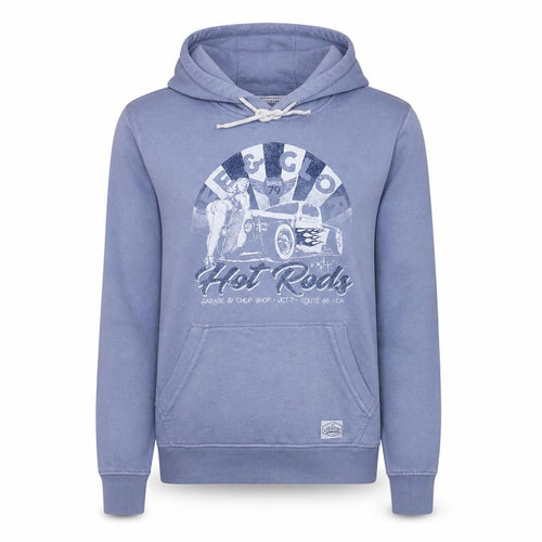 Life & Glory Women’s Blue Pullover Hoodie Size 2XL Hot Rod Graphic Print