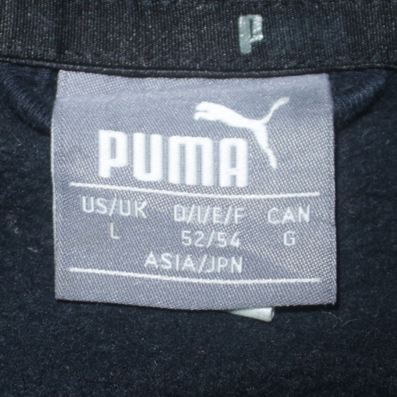 Puma Men's Black Full Zip Hoodie L Sports Logo Fleece