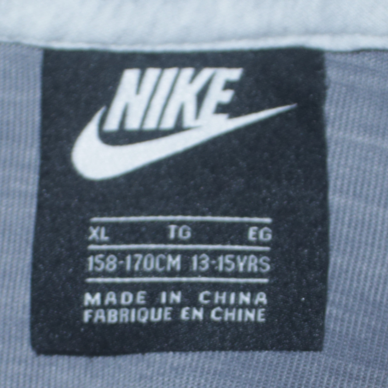 Nike Boys Grey Full Zip Hoodie Sweatshirt XL 13-15 Years Hooded Logo