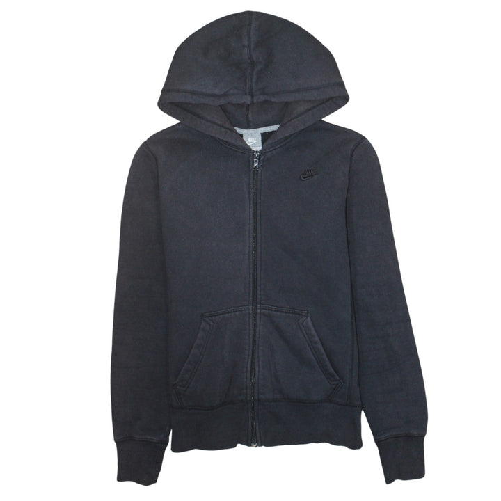 Nike Womens Black Full Zip Hoodie Sweatshirt M Hooded Sportswear