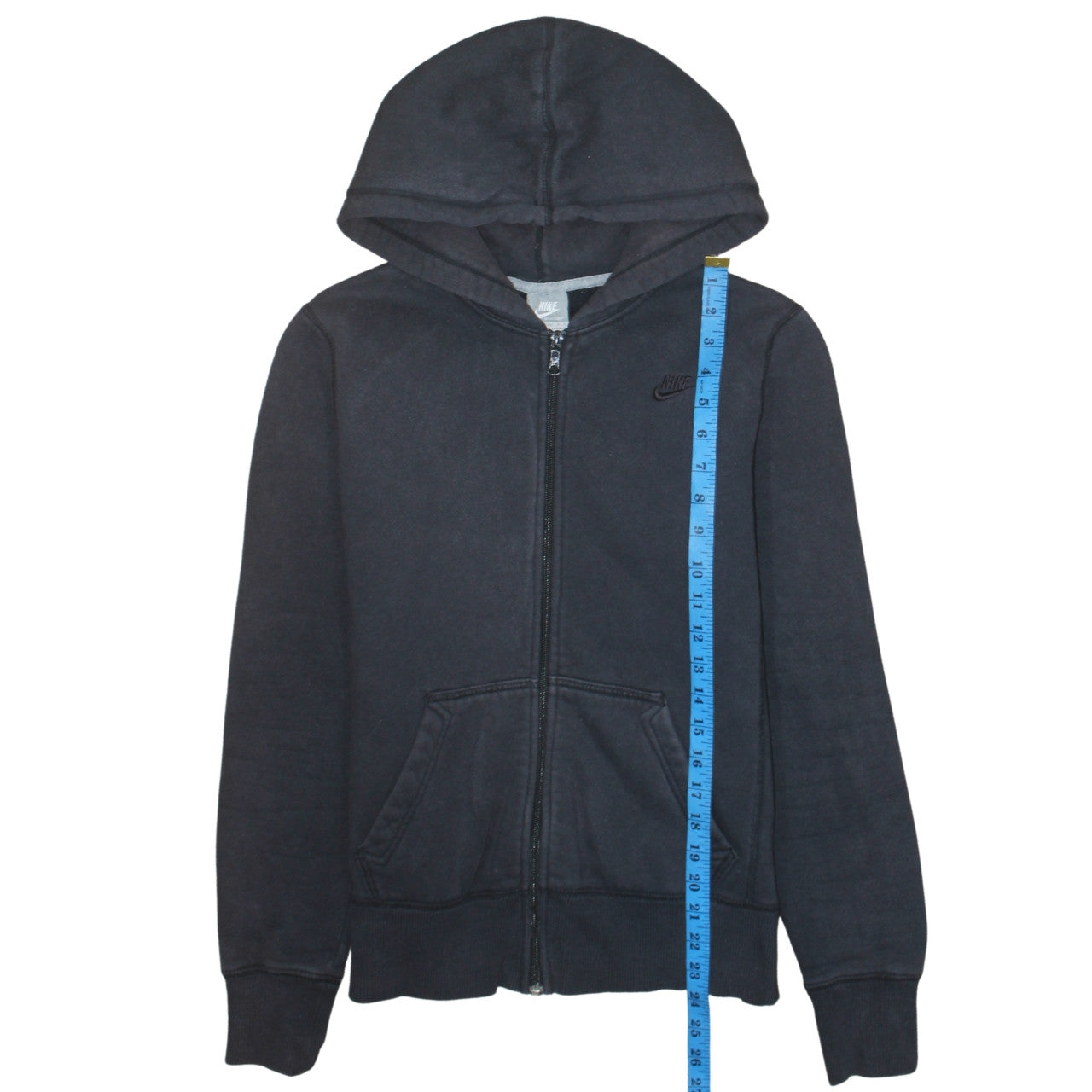 Nike Womens Black Full Zip Hoodie Sweatshirt M Hooded Sportswear