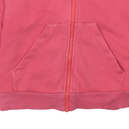 Adidas Womens Pink Full Zip Hoodie XS Cotton Blend Casual Sportswear