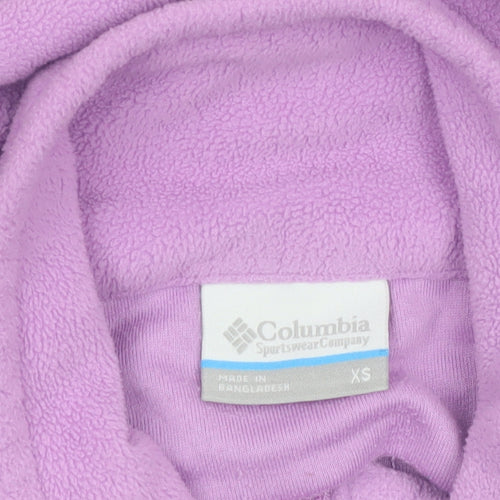 Columbia Women's Purple XS 1/2 Zip Fleece Pullover Sweatshirt