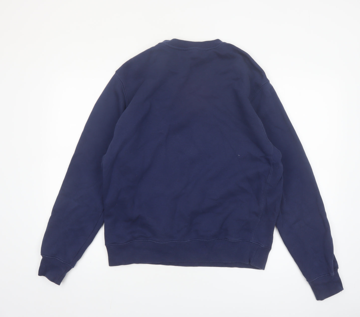 Nike Men's Blue Crew Neck Pullover Sweatshirt M Fleece Logo