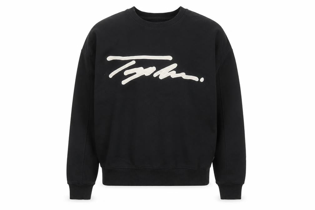 Topman Men's Black Logo Crew Neck Sweatshirt Size S Pullover