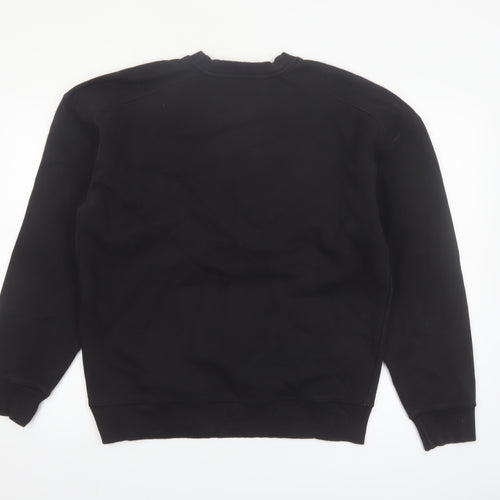 Topman Men's Black Logo Crew Neck Sweatshirt Size S Pullover