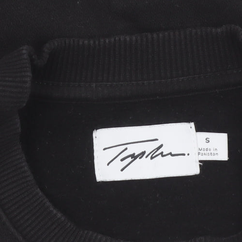 Topman Men's Black Logo Crew Neck Sweatshirt Size S Pullover