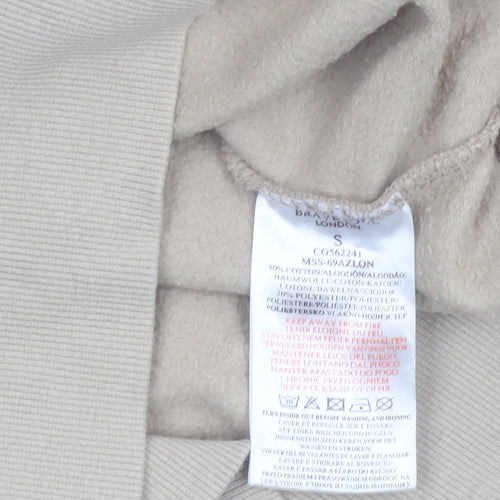 Brave Soul Men's Beige Crew Neck Pullover Sweatshirt Size S