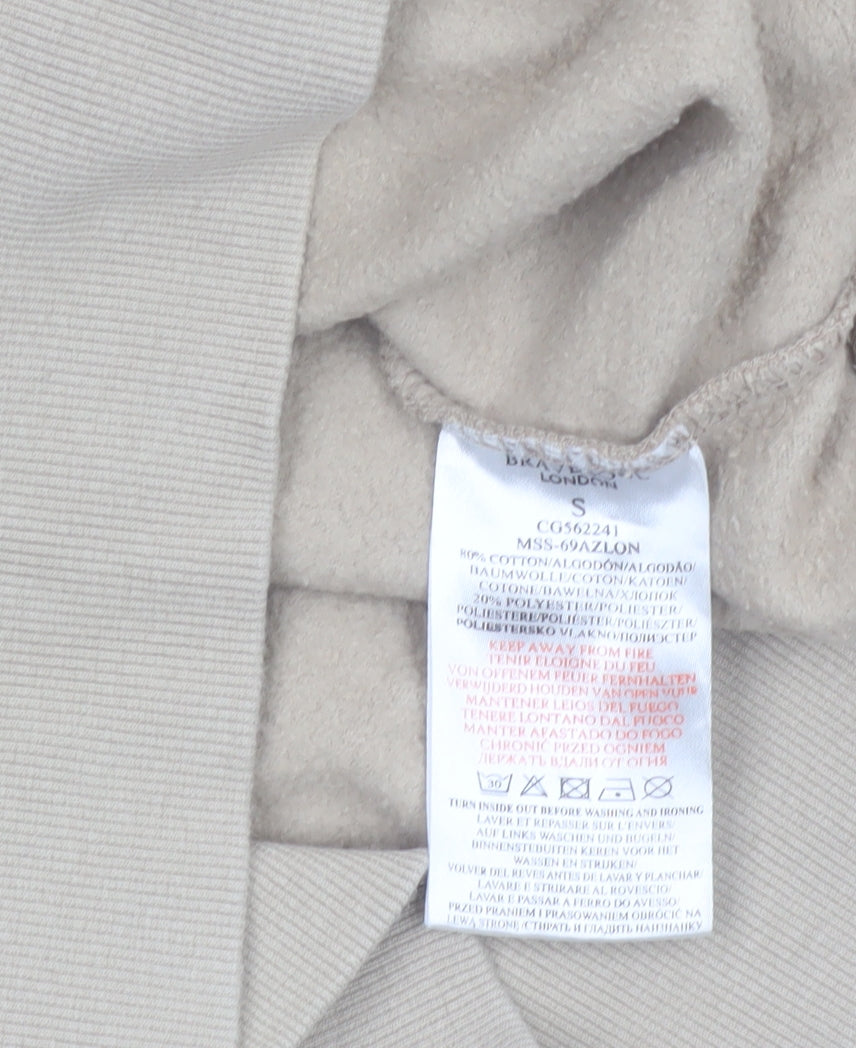 Brave Soul Men's Beige Crew Neck Pullover Sweatshirt Size S