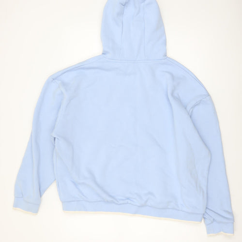 Reebok Women Light Blue Pullover Hoodie Size L Cotton Blend