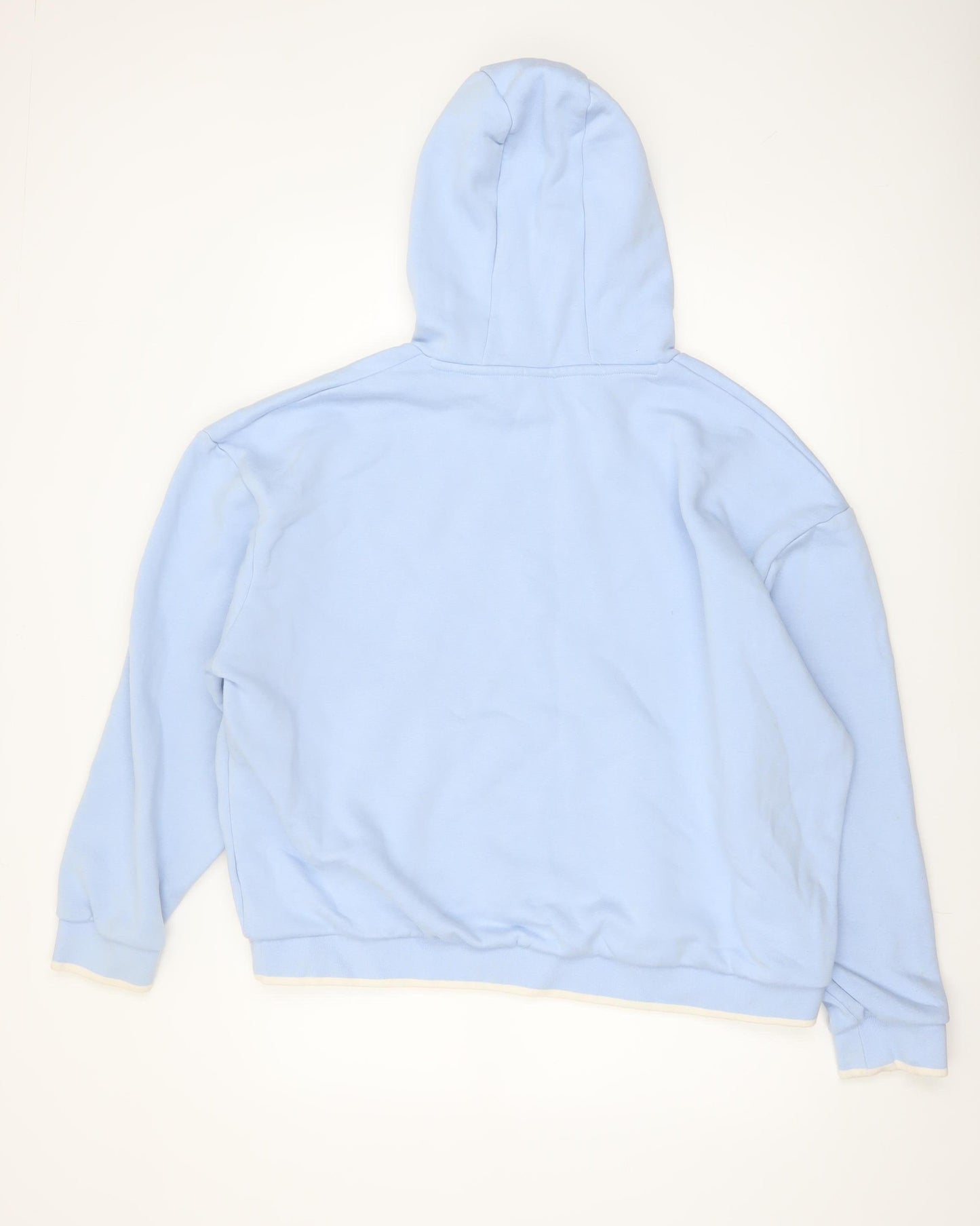 Reebok Women Light Blue Pullover Hoodie Size L Cotton Blend