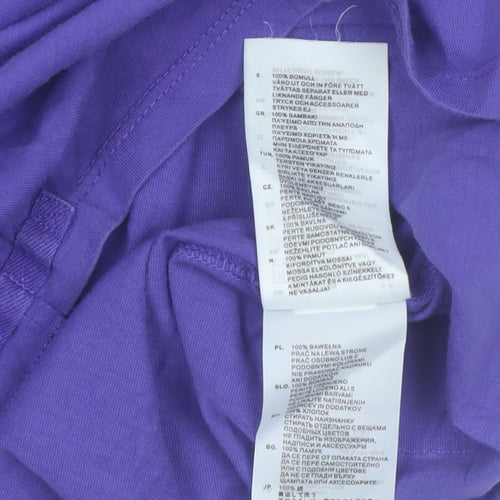 G-Star RAW Women Purple T-Shirt Small Crew Neck Short Sleeve