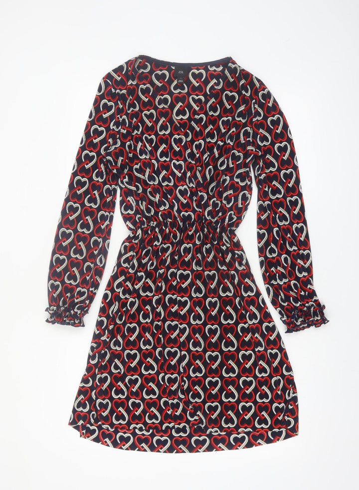 River Island Women’s Multicoloured Size 8 Long Sleeve Shift Dress