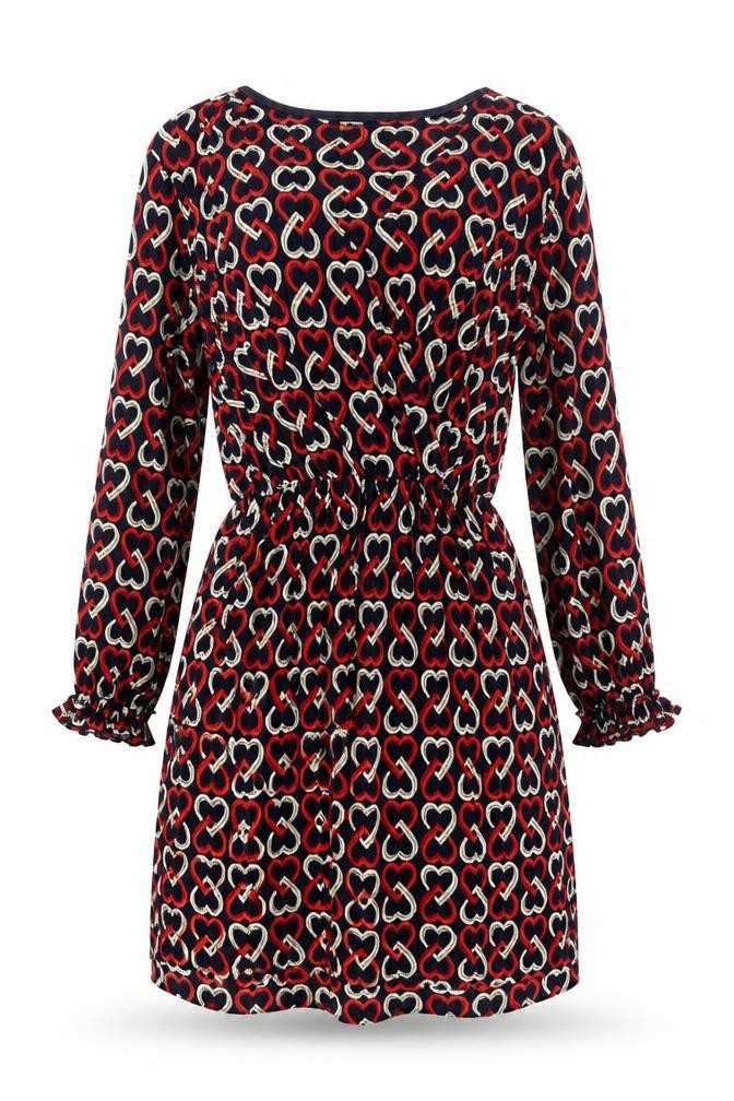 Front view of River Island Women’s Multicoloured, size UK 8, Long Sleeve Shift Dress