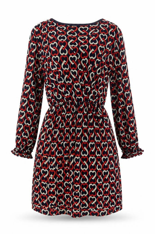 Front view of River Island Women’s Multicoloured, size UK 8, Long Sleeve Shift Dress