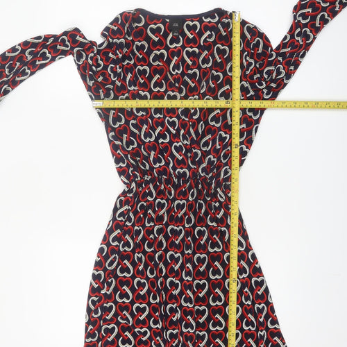 River Island Women’s Multicoloured Size 8 Long Sleeve Shift Dress