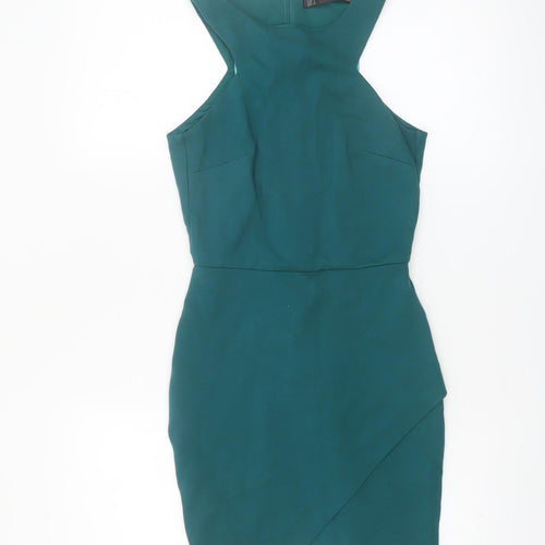 Zara Trafaluc Women Green Bodycon Sleeveless Mini Dress Size S