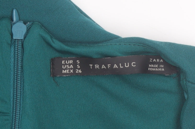 Zara Trafaluc Women Green Bodycon Sleeveless Mini Dress Size S