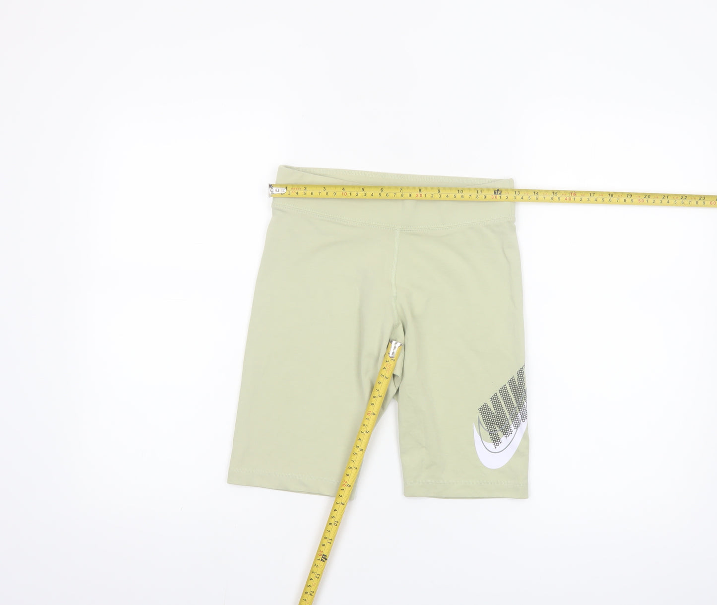 Nike Women’s Green Biker Shorts Small Tight Fit Cotton Blend