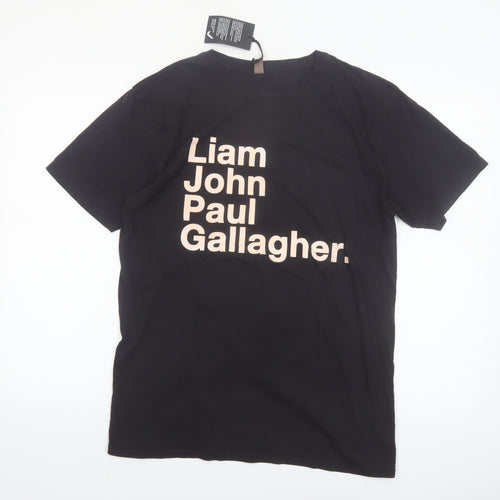 Self Conscious Men's Black Organic Cotton Music T-Shirt Size M