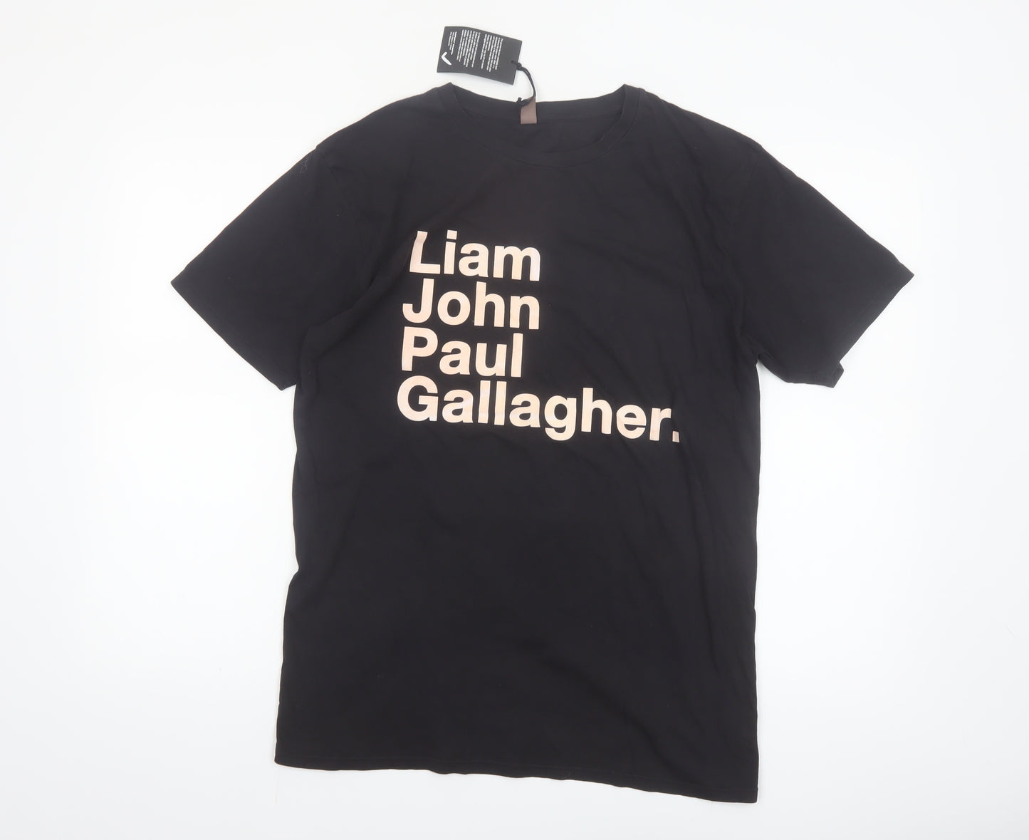 Self Conscious Men's Black Organic Cotton Music T-Shirt Size M