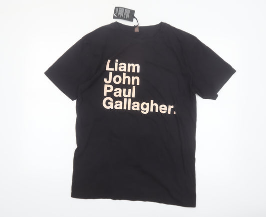 Self Conscious Men's Black Organic Cotton Music T-Shirt Size M
