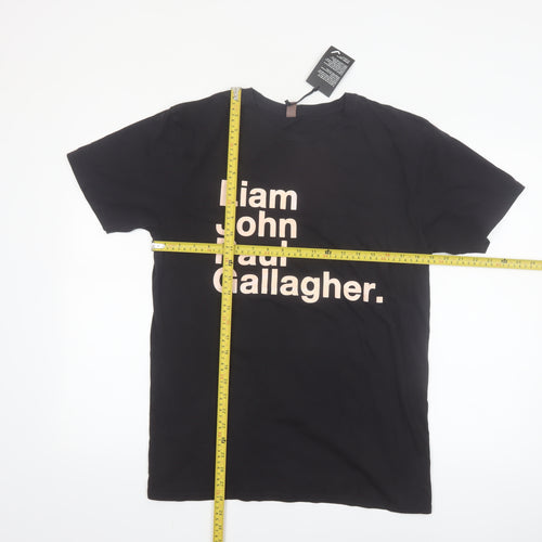 Self Conscious Men's Black Organic Cotton Music T-Shirt Size M