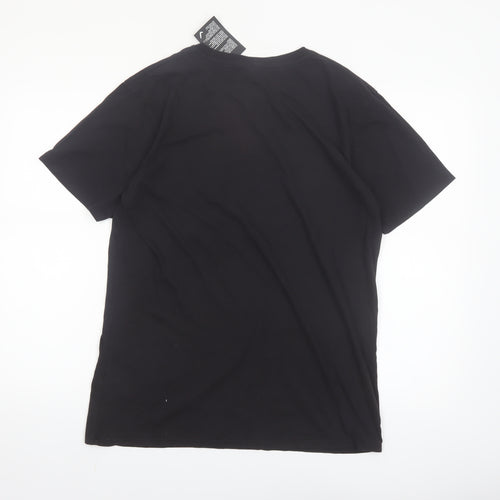 Self Conscious Men's Black Organic Cotton Music T-Shirt Size M