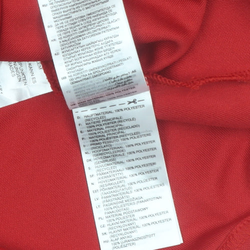 Adidas Men’s Red 1/4 Zip High Neck Sports Sweatshirt Size M