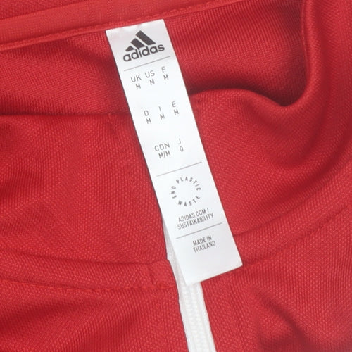 Adidas Men’s Red 1/4 Zip High Neck Sports Sweatshirt Size M