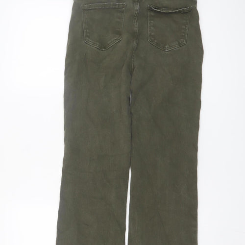 Miss Bon Womens Green Size 12 Straight Leg Denim Jeans