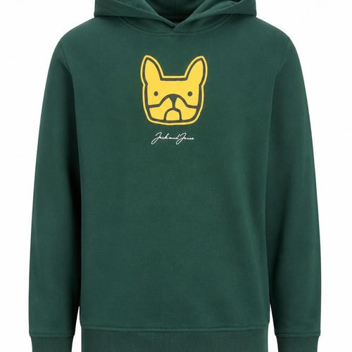 Jack & Jones Boys Green Pullover Hoodie Size 164 Cotton Blend