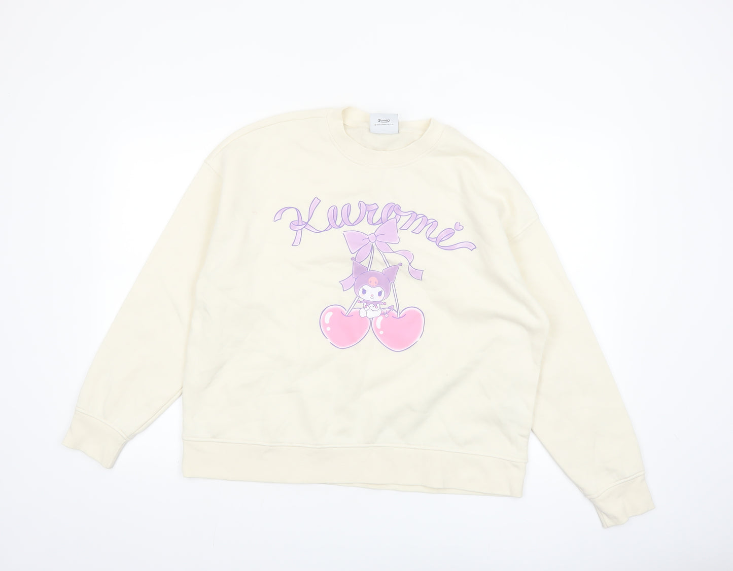 Primark Kuromi Cream Sweatshirt Women M Long Sleeve Pullover Sanrio