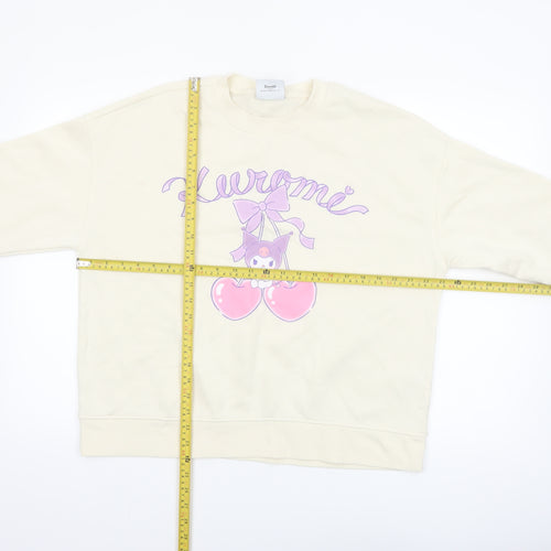 Primark Kuromi Cream Sweatshirt Women M Long Sleeve Pullover Sanrio