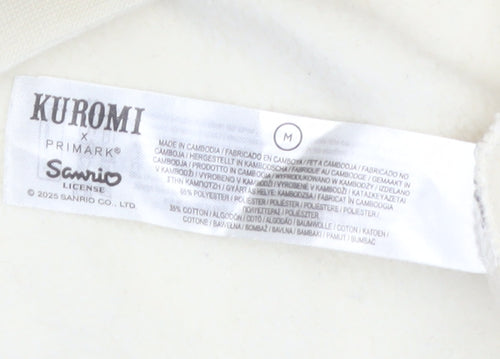 Primark Kuromi Cream Sweatshirt Women M Long Sleeve Pullover Sanrio