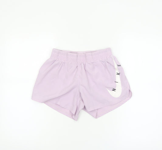 Nike Womens Purple Dri-FIT Athletic Running Shorts Size S