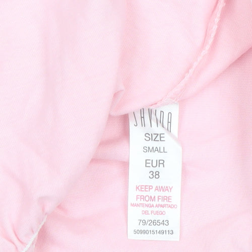 Savida Women's Pink Sleeveless Tunic Blouse Size S 100% Cotton