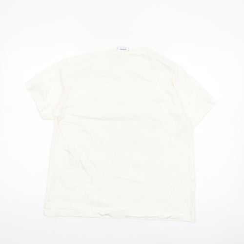 Bershka Women Ivory Gilmore Girls T-Shirt Size M Short Sleeve Cotton