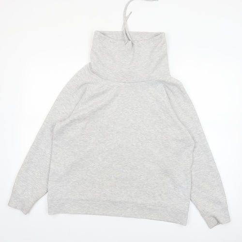 InWear Women Grey Long Sleeve Cowl Neck Pullover Sweatshirt M
