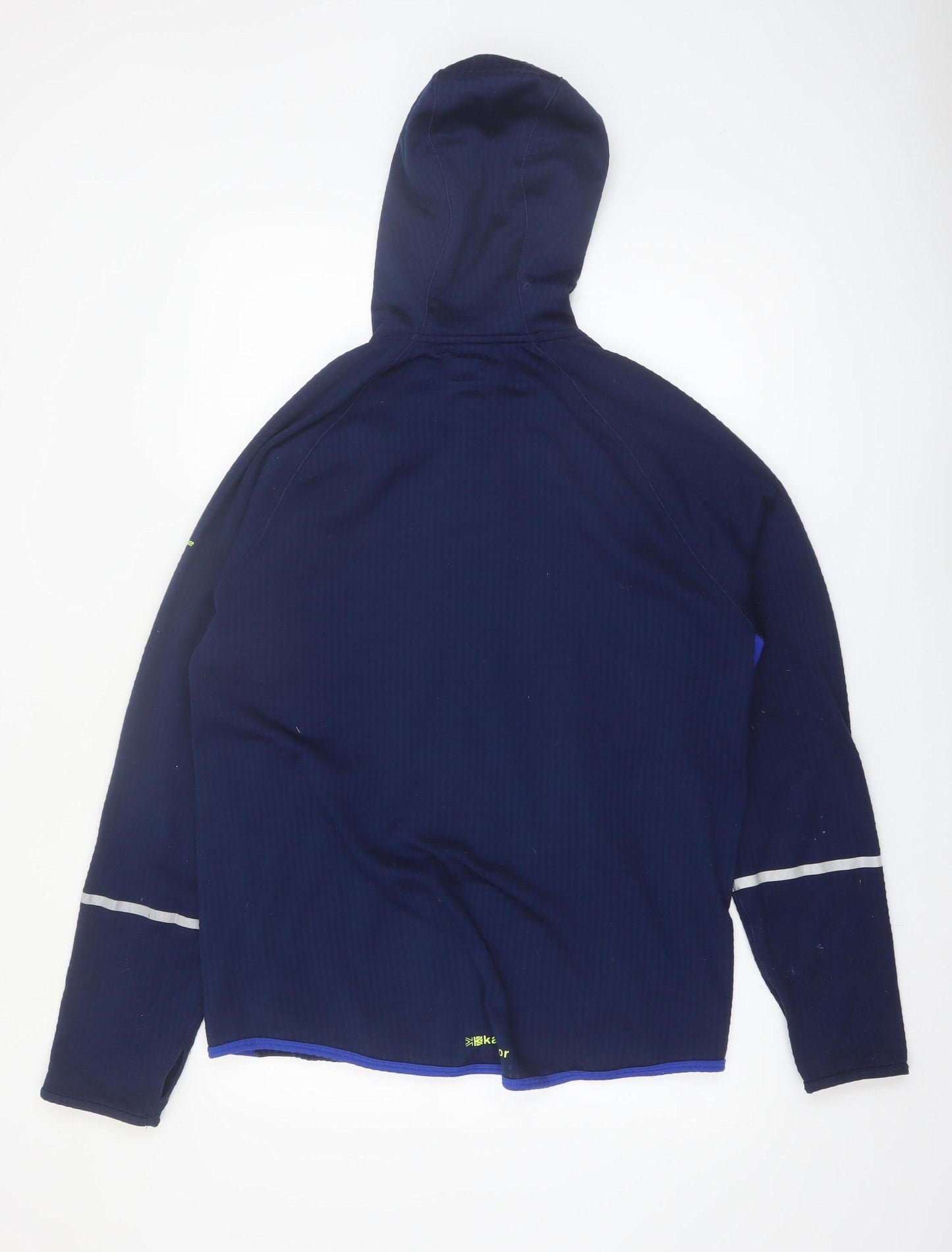 Karrimor Men Blue L Full Zip Hooded Sports Hoodie Reflective Outdoor