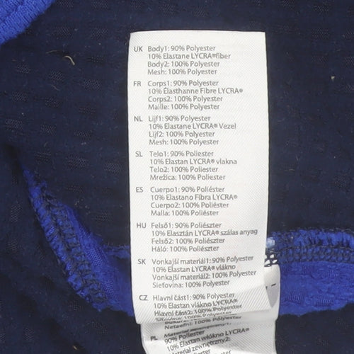 Karrimor Men Blue L Full Zip Hooded Sports Hoodie Reflective Outdoor
